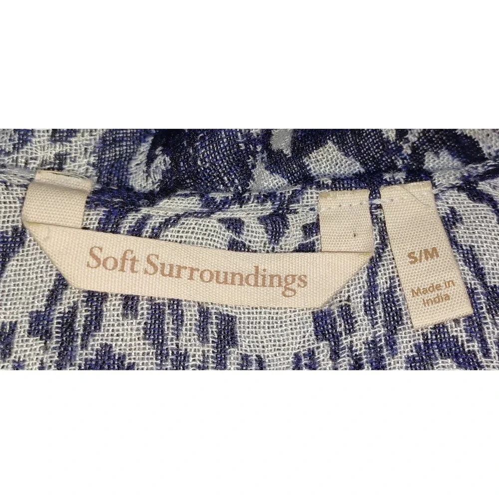 Soft Surroundings Womens Emory Fringe Sequin Cardigan Topper S/M Boho Festival